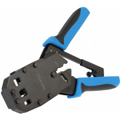 专业RJ45 RJ12 RJ11 RJ9模块化连接器压线钳金属剥线钳LAN CCTV网络锁 Delta HT-2008AR