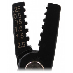 Ручны прэс для ізаляваных і неізаляваных кабельных наканечнікаў 0.25-2.5 мм2 трывалая сталёвая канструкцыя Delta HT-A261