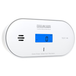 Detector de monòxid de carboni sense fils LCD 868MHz abast 1000m bateria 10 anys WISUALARM HY-GC30A-R8