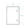 Херметичен корпус IP65 IK08 252x352x162mm със стоманена монтажна плоча сива външна инсталационна кутия Elektro-Plast Nasielsk IN