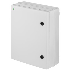 Hermetisches Gehäuse IP65 IK08 Montagebox mit Stahlplatte 356x456x162mm grau RAL7035 halogenfrei Elektro-Plast Nasielsk INDUSTRI