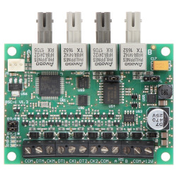 Fiber optic data converter for alarm and access control systems RS-485 ST MM 2km range isolation SATEL INT-FI