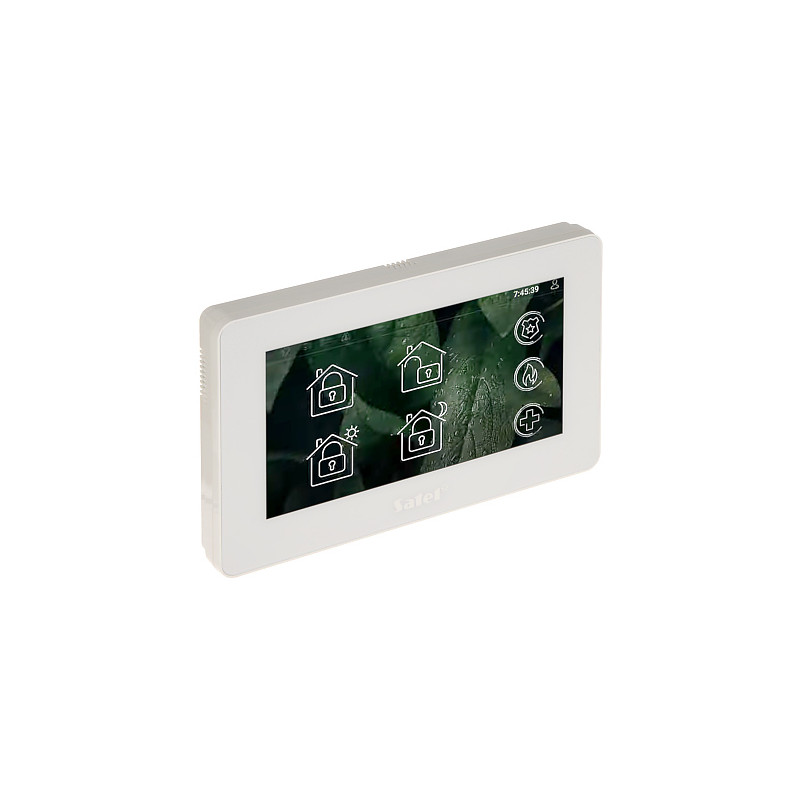 Teclat tàctil sensorial de 7 polzades per a sistemes d'alarma INTEGRA VERSA blanc modern MAKRO SATEL INT-TSH2-W