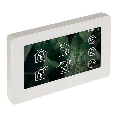 7-инчова сензорна клавиатура за алармени системи INTEGRA VERSA бяла модерна MAKRO SATEL INT-TSH2-W