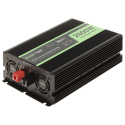 DC AC įtampos keitiklis 12V 230V 2000W 4000W gryna sinusoidė USB Quick Charge 3.0 Green Cell INV11-GC