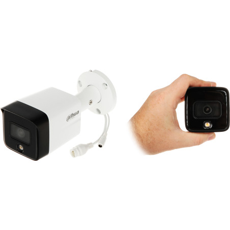 IP-kamera 4K UHD 8Mpx Smart Dual Light IR LED 30m Mikrofon IP67 Utomhus Bullet PoE Nattfärg DAHUA IPC-HFW1839TC-A-IL-0360B-S6