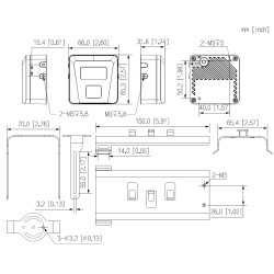 IP камера 5Mpx 3.6mm WDR 120dB IP67 LED микрофон нагревател поляризационен филтър за отчитане на броячи DAHUA IPC-HUM8531M-V-LED