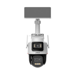 Câmera Solar PT IP Rotativa Externa 4G LTE WizColor Hybrid-Zoom 2x3Mpx Dissuasão Ativa DAHUA IPC-PTS2649C-3E3Z-4GB20-3684/0280B-