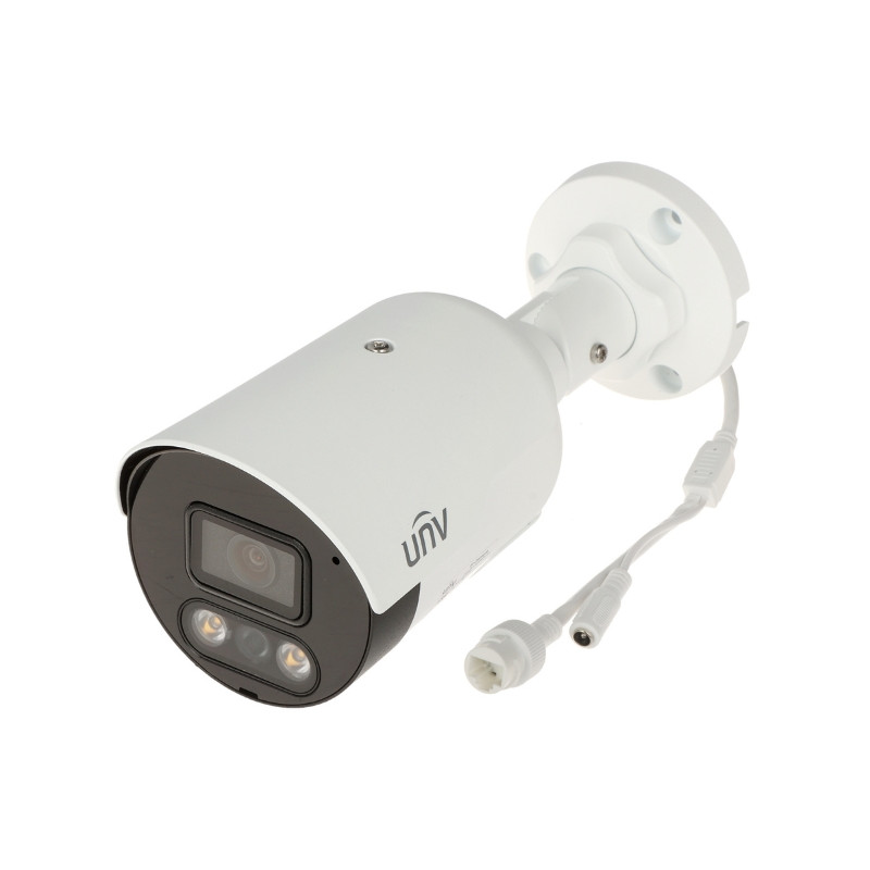 מצלמת IP 8Mpx 4K UHD ColorHunter Wise-ISP Tri-Guard עדשה 2.8 מ"מ IR 40 מ' LED אודיו PoE IP67 הרתעה פעילה UNIVIEW IPC2128SB-ADF28