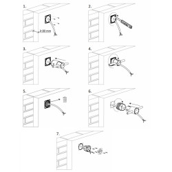 Electrical installation box for end insulation with hole saw for polystyrene and mineral wool KOPOS KEFZ-80-VDZ-KB