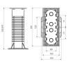 Multippel elektrisk installasjonsboks for fasadeisolasjon trippel innfelt isolasjonsboks KOPOS KEZ-3-KB