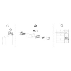 断熱外壁用多連電気配線ボックス 埋込型断熱ボックス 3連用 KOPOS KEZ-3-KB