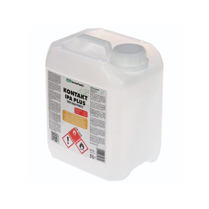 Álcool Isopropílico IPA Plus 5L para Limpeza de Óptica e Eletrónica Bidão Isopropanol Preparado de Serviço AG TERMOPASTY KONTAKT