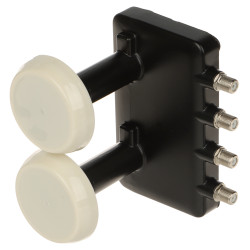 ממיר לוויין מונובלוק קוואד 6 מעלות 4 יציאות LNB Full HD 4K DiSEqC לאנטנה 80 ס"מ איכות גבוהה INVERTO KONW/MONOBLOCK-QUAD