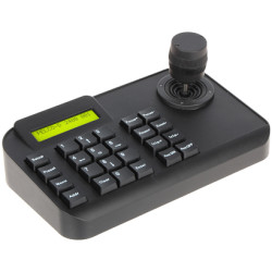 RS-485 vezérlőbillentyűzet PTZ Motozoom kamerákhoz 3D joystick LCD CCTV vezérlő Apti KT-610