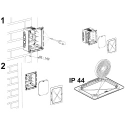 Elektroinstalācijas kārba siltinātām fasādēm regulējama IP44 sadales kārba KOPOS KUZ-VO-KB