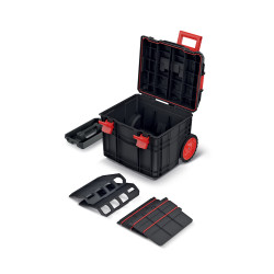 Set di cassette portautensili sistema modulare officina mobile IP55 ruote robuste manico telescopico Kistenberg KXCS454080