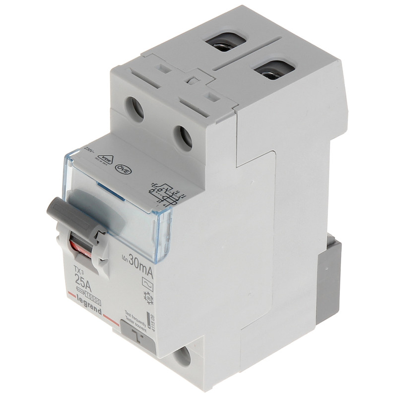 Tek fazlı kaçak akım rölesi Tip AC 30mA 25A RCD DIN rayı TS-35 için LEGRAND LE-411509