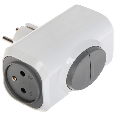 Topeltpistikupesa adapter pistiku väljutajaga 2x2P+Z 16A 3680W horisontaalne LEGRAND LE-50637