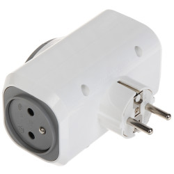 Dobbelt stikdåse med stikudskubber 2x2P+J 16A 3680W vandret stikdåse LEGRAND LE-50637