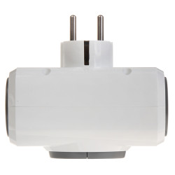 Dubbelt grenuttag med utmatningsmekanism 2x2P+J 16A 3680W horisontellt vägguttag LEGRAND LE-50637