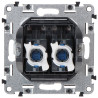 Двоен RJ-45 краен контакт кат. 5e за вграждане бял LAN Ethernet без инструменти за конзола 60 мм LEGRAND LE-753141
