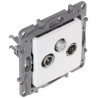 Prise terminale R-TV-SAT encastrée Niloe blanche mécanisme à griffes appareillage électrique LEGRAND LE-764565