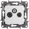Niloe flush mounted R-TV-SAT terminal socket white with claw mechanism electrical equipment LEGRAND LE-764565