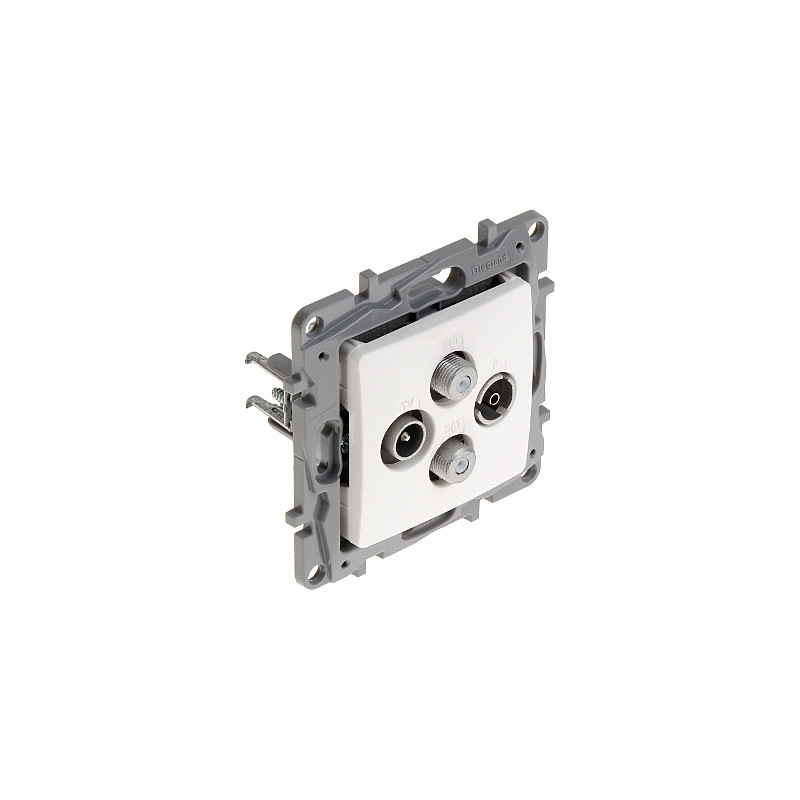 Niloe R-TV + 2xSAT flush-mounted terminal socket white satellite antenna equipment LEGRAND LE-764566