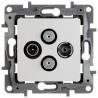 Niloe R-TV + 2xSAT 매립형 단말 소켓 화이트 위성 안테나 액세서리 LEGRAND LE-764566