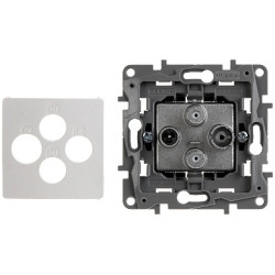 שקע קצה R-TV + 2xSAT Niloe מותקן סמוי לבן אביזרי אנטנה לוויינית LEGRAND LE-764566
