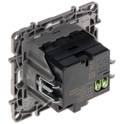 Διπλή πρίζα φόρτισης USB 2.4A 5V για χωνευτό κουτί Niloe λευκή γρήγορη φόρτιση smartphone tablet LEGRAND LE-764594