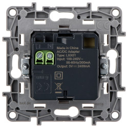 Διπλή πρίζα φόρτισης USB 2.4A 5V για χωνευτό κουτί Niloe λευκή γρήγορη φόρτιση smartphone tablet LEGRAND LE-764594