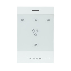 IP video intercom unifon for IPX systems gate and wicket control PoE white minimalist design audio RJ45 VIDOS M110-U