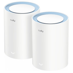 Otthoni Wi-Fi Mesh rendszer AC1200 kétsávos 2.4GHz 5GHz router hozzáférési pont jelerősítő 2 darabos készlet CUDY M1200(2-PACK)
