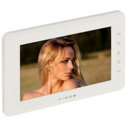 VIDOS X アナログビデオドアホンモニター 7インチ LCD ハンズフリー ホワイト VIDOS M12W
