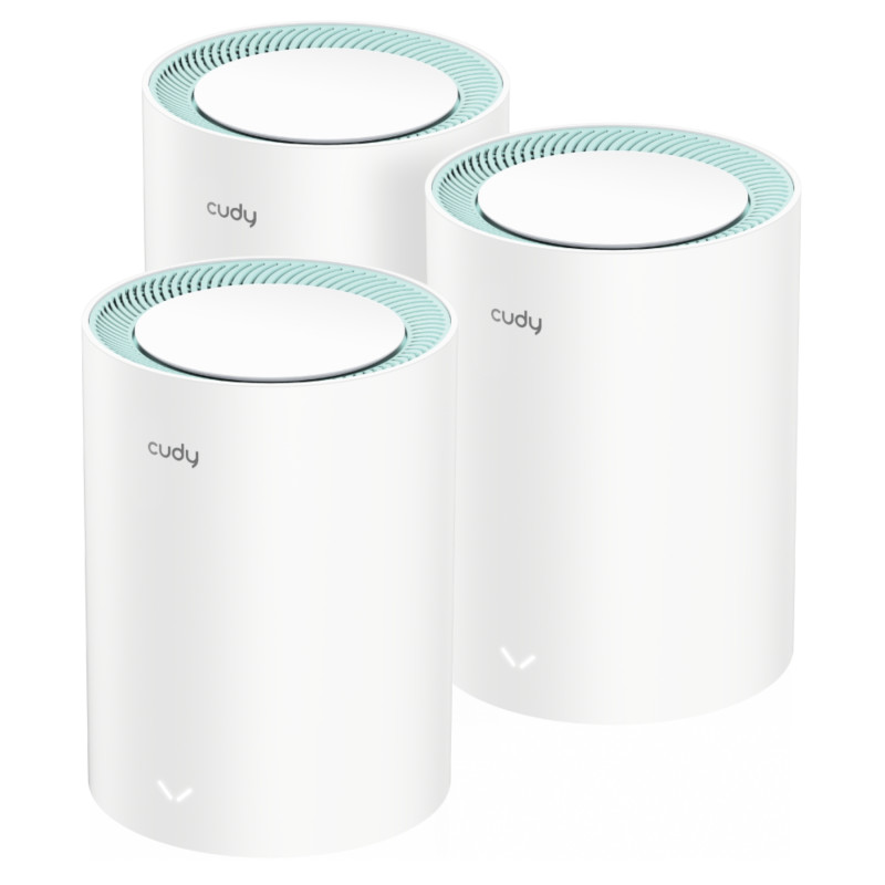 AC1200 듀얼 밴드 2.4GHz 5GHz Wi-Fi 메시 시스템 라우터 액세스 포인트 리피터 3개 세트 기가비트 이더넷 VPN CUDY M1300(3-PACK)