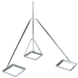 Corner ballast mast for WLAN DVB-T antennas galvanized steel 1.5m 3 segments sturdy roof mount stand DELTA MB-3/PLUS/C