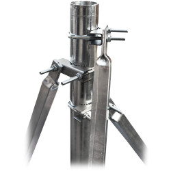 Balastinis pagrindas su 5.4m teleskopiniu stiebu karštai cinkuotas WiFi LTE antenoms CCTV kameroms montavimas be gręžimo DELTA M