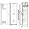 Unique 125kHz RFID 接近读卡器带键盘和门铃按钮 IP67 RS-485 RACS 5 室外型 ROGER MCT12E