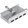 USB 3.0 концентратор 4 порти алюмінієвий для кріплення на монітор або стіл з затискачем швидка передача даних ORICO MH4PU-SV-BP