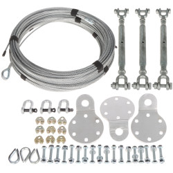 Guy wire kit for the 2nd guy level for MK-1.5 lattice masts 5mm steel rope complete mounting kit DELTA MK-1.5/ODC-2