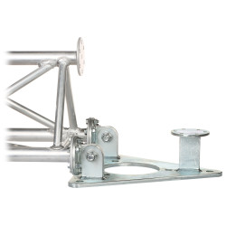 Reinforced Base for Freestanding Lattice Masts Hot-Dip Galvanized Steel Heavy-Duty Hinged Design DELTA MK-1.5/POD-HD