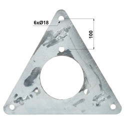 Forsterket base for frittstående gittermaster varmgalvanisert stål robust leddet konstruksjon DELTA MK-1.5/POD-HD