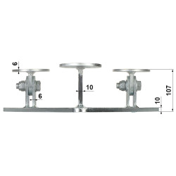 Reinforced Base for Freestanding Lattice Masts Hot-Dip Galvanized Steel Heavy-Duty Hinged Design DELTA MK-1.5/POD-HD
