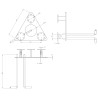 Forsterket base for frittstående gittermaster varmgalvanisert stål robust leddet konstruksjon DELTA MK-1.5/POD-HD