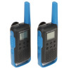 2 Adet PMR Telsiz Seti Walkie Talkie 8km Menzil 16 Kanal VOX LCD Bataryalar USB Şarj Cihazı Motorola MOTOROLA-T62/BLUE