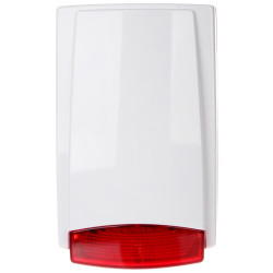 Εξωτερική οπτικοακουστική σειρήνα LED πιεζοηλεκτρική 115dB με εφεδρική μπαταρία  MR-100R/W