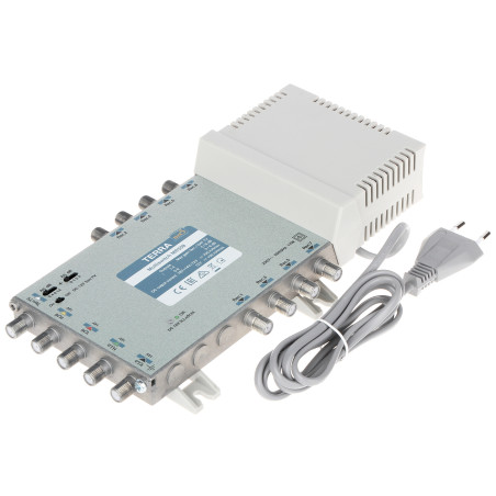 Multiswitch 5 vstupů 8 výstupů aktivní cesta pozemní TV DVB-T2 SAT třída stínění A LTE 5G TERRA MR-508