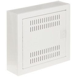Telekommunikations-Aufputz-Wohnungsverteiler R-TV SAT IP30 Weiß Stahl Montageplatte Elektro-Plast Nasielsk MSF-MULTI-1X12/NT/W/E